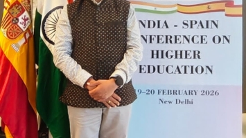 Prof. Dipak Kumar Sahoo, Vice-Chancellor VSSUT Burla attending the AI Impact Summit , Bharat Mandapam, New Delhi