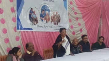 Students of the Social Service Society visited the old age home at Sambalpur on 12/01/2026