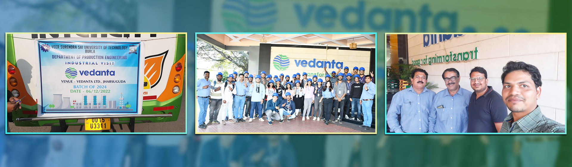 Industrial visit of PE Dept. students to Vedanta Ltd., Jharsuguda on 06/12/2022.