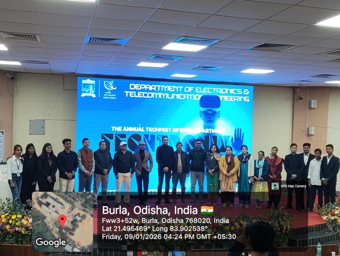 TECHTRONIX -2026, Annual Technical Festival of Department of Electronics and Telecommunication Engineering, VSSUT BURLA held during 09 to 10 January 2026